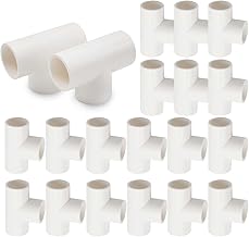 Bwintech 10 Pcs 25MM (3/4") 3 Way tee Slip Connector PVC-U Fitting Elbow Coupling Connector Garden Water Pipe Connection