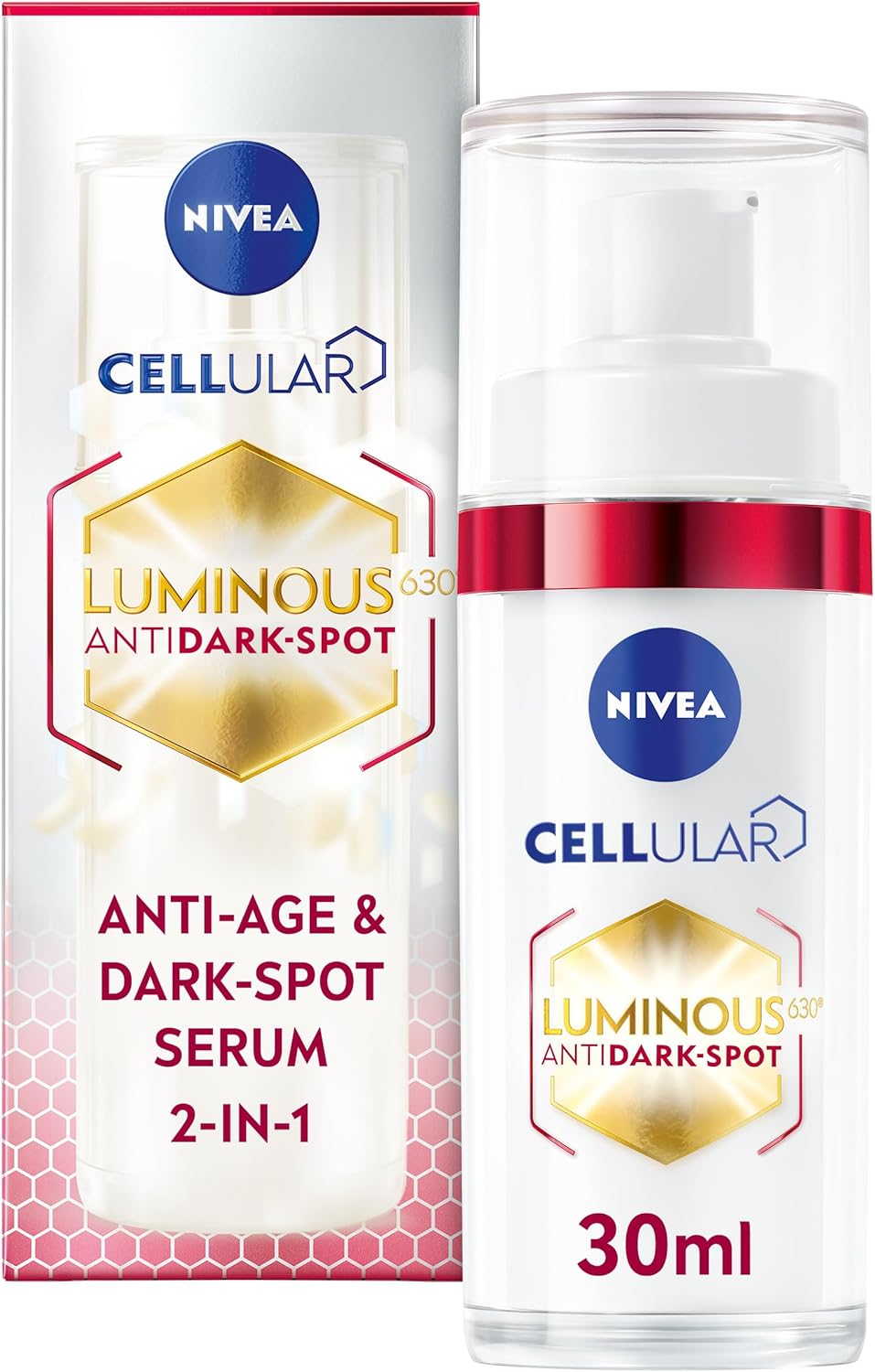 NIVEA Luminous 630 Anti-Age & Dark-Spot Serum (30ml), Facial Serum Reduces 10 Years of Accumulated Age Spots, Face Serum for Even, Strengthened, Younger-Looking Skin-0