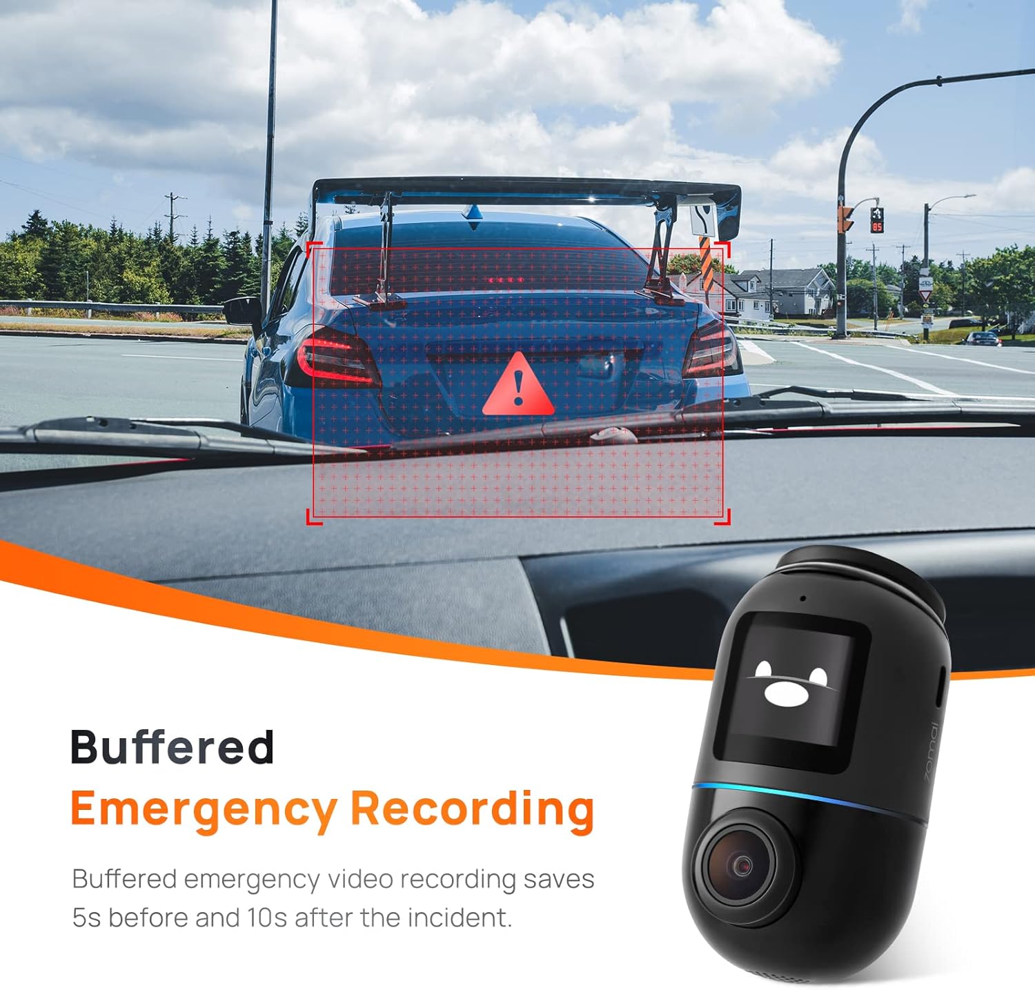 70mai Dash Cam Omni, 360° Rotating, Superior Night Vision, Bulit-in 128GB eMMC Storage, Time-Lapse Recording, 24H Parking Mode, AI Motion Detection, 1080P Full HD, Built-in GPS, App Control-5