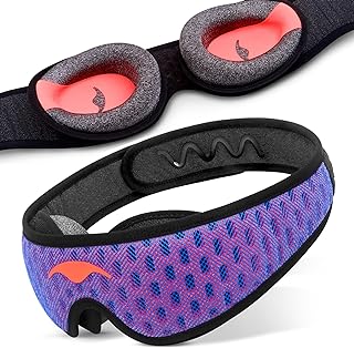 Manta Pro Sleep Mask - 100% Light Blocking Sleep Mask for Side Sleepers, Breathable and Comfortable for Sleep/Travel/Nap/Shift Work