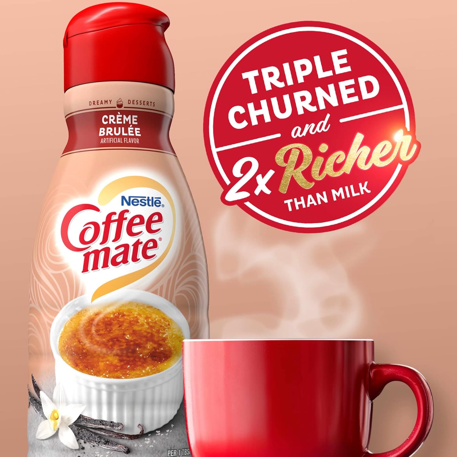 Coffee mate - Creme Brulee Liquid Coffee Creamer - 32 fl oz (946ml)-1