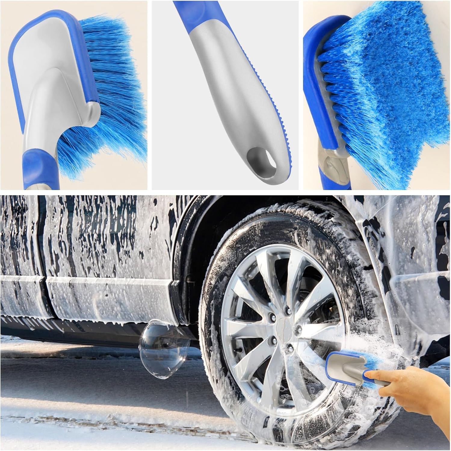 Didilor Car Cleaning Kit 12PCS Car Detailing Kit Wheel Cleaning Brush Tyre Brush Wire Brush Exterior and Interior car washing set for Car Motorcycle Bike Cleaning Wheels, Engine, Emblems, Air Vents-2