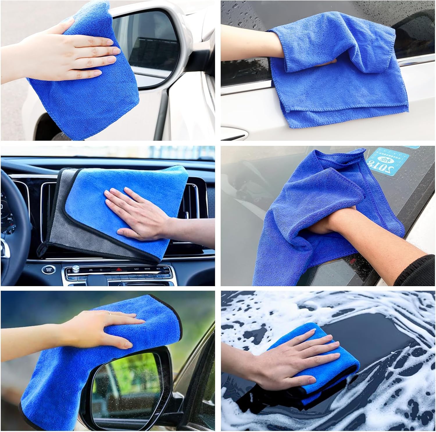 Didilor Car Cleaning Kit 12PCS Car Detailing Kit Wheel Cleaning Brush Tyre Brush Wire Brush Exterior and Interior car washing set for Car Motorcycle Bike Cleaning Wheels, Engine, Emblems, Air Vents-6