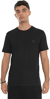 BOSS Mens Tales Logo-Patch T-Shirt in Cotton Jersey