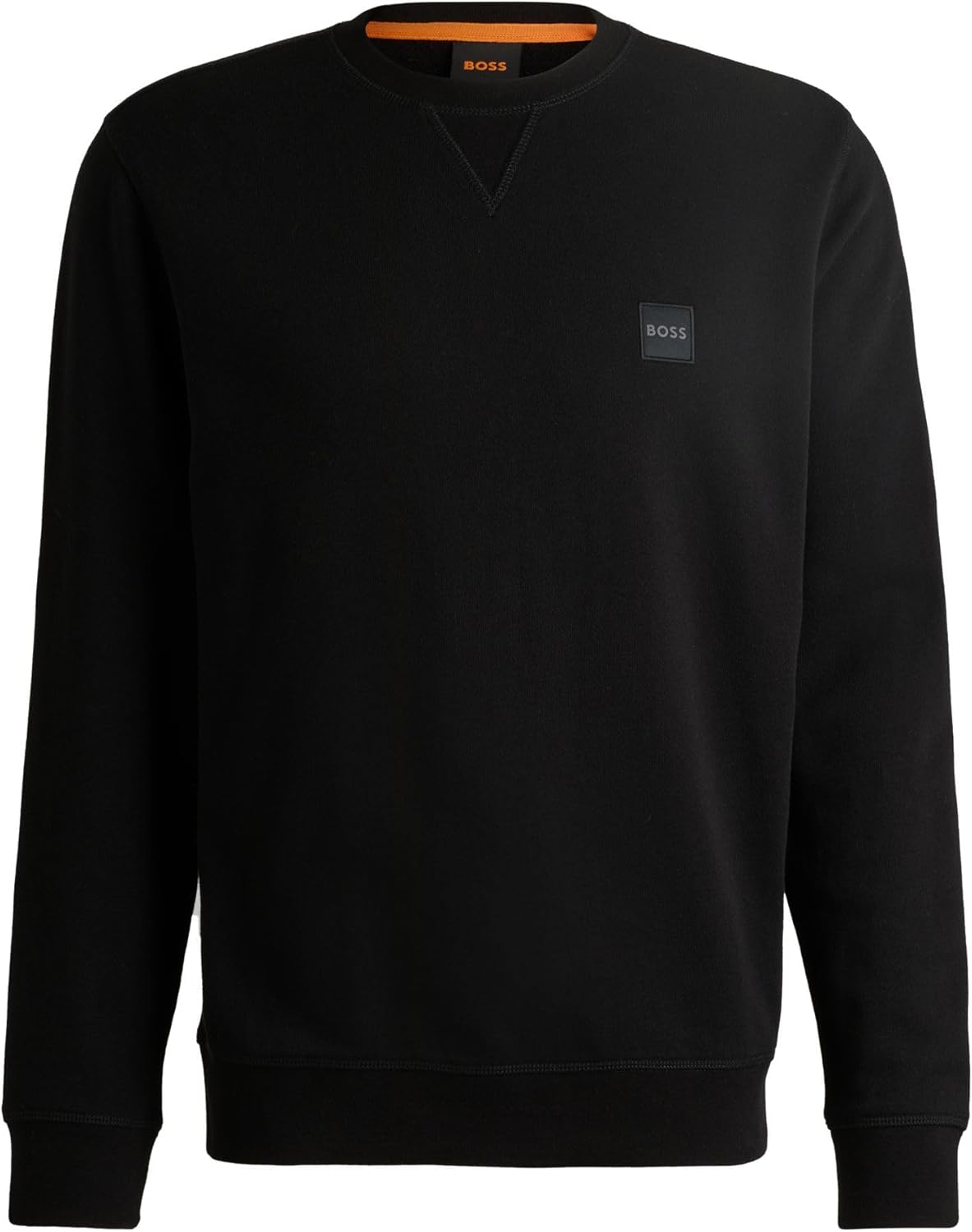 BOSS Mens Westart Cotton-terry relaxed-fit sweatshirt with logo patch-0