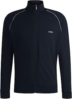 BOSS Mens Mix&Match Jacket Z Stretch-Cotton Regular-fit Jacket with Embroidered Logo