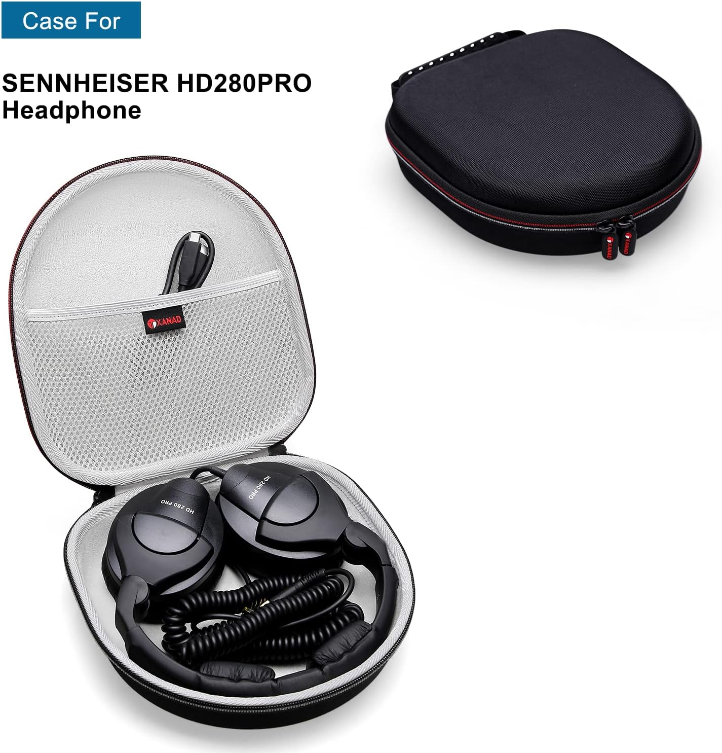 XANAD Hard Case for Sennheiser ACCENTUM/Sennheiser ACCENTUM Plus/Sennheiser HD 280 PRO Closed-Back Monitoring Headphones (Black)-1