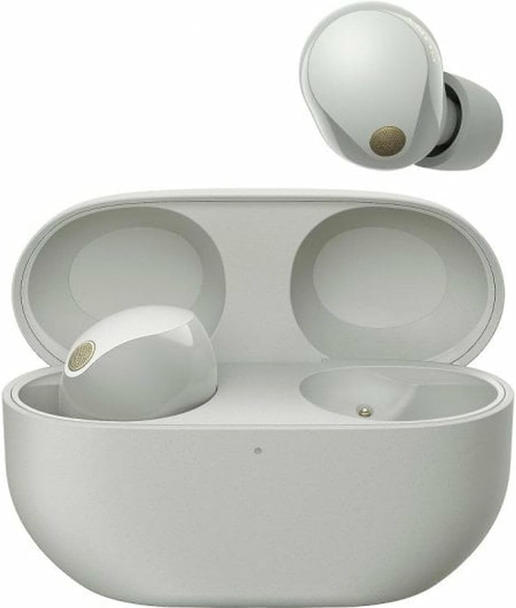 Sony WF-1000XM5 Wireless Noise Cancelling Earbuds, Bluetooth, In-ear Headphones, Mic, Up to 24 Hours Battery Life, Quick Charge, IPX4, iOS & Android Compatible - Silver-0