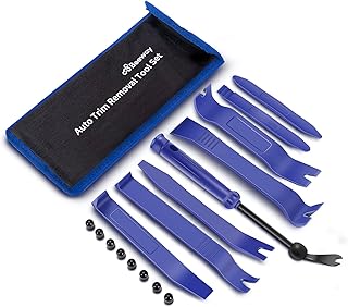 BEEWAY Auto Trim Removal Tool Set - 17in1 Car Upholstery Repair Kit/Fastener Remover/Pry Tools for Interior Trim Panel Door Window Audio Dashboard with Storage Pouch