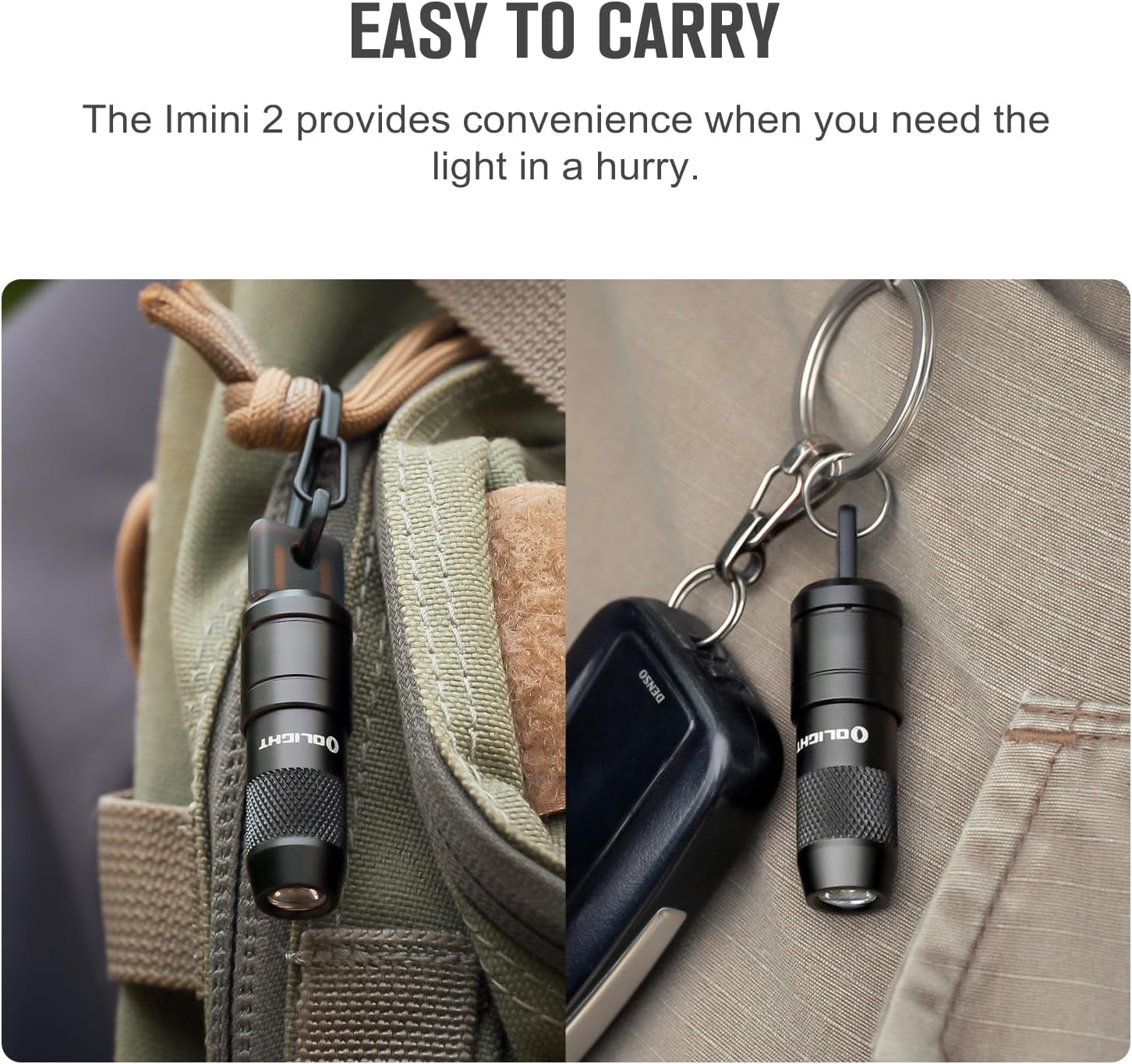 OLIGHT IMINI 2 Keychain Light 50 Lumens EDC Rechargeable Torch, Magnetic Base Light with Integrated USB Plug, High Performance LED Flashlight, Compact and Portable Mini Torch for Daily Carry(Black)-7