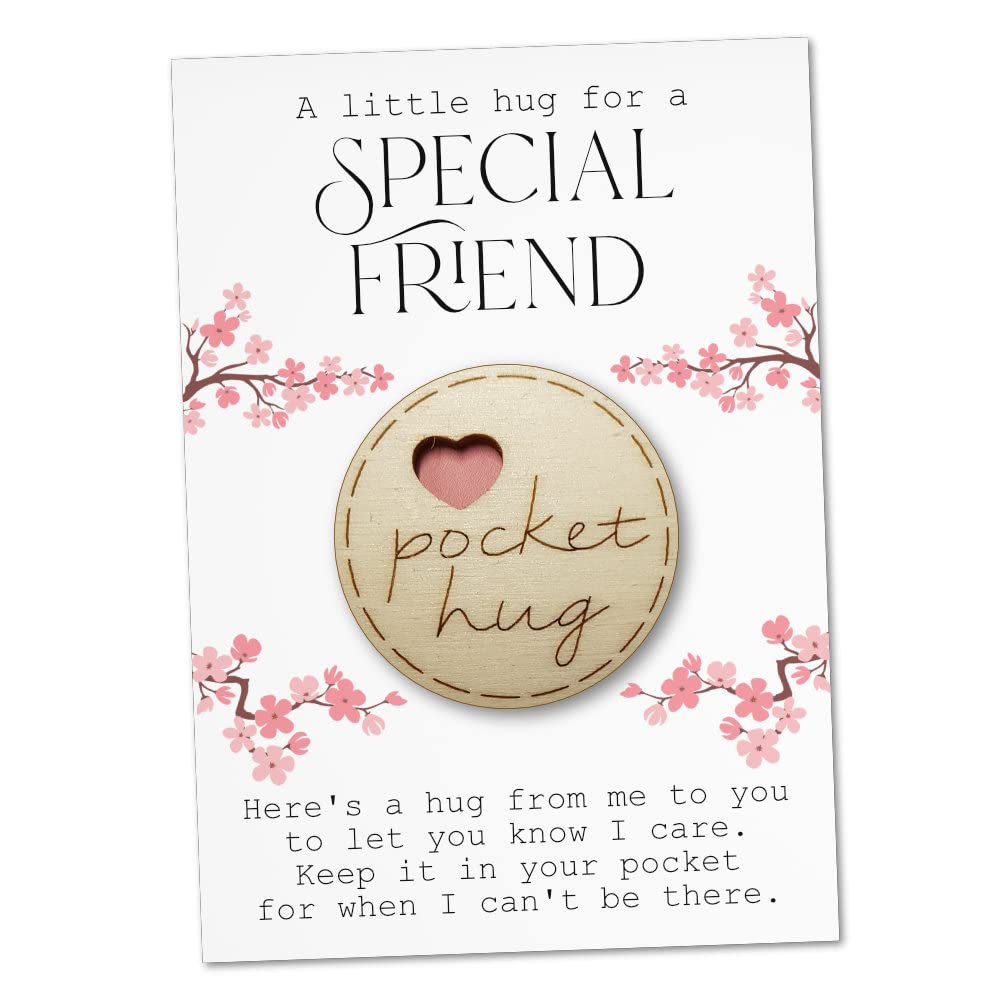 Maise & Rose A Little Pocket Hug For Friends Token | Hug Gift | Thinking Of You | Miss You | From Friend | Cheer Up Gift | Letterbox Gift | Get Well Soon | Positive Pick Me Up | Thinking Of You | TKF-0