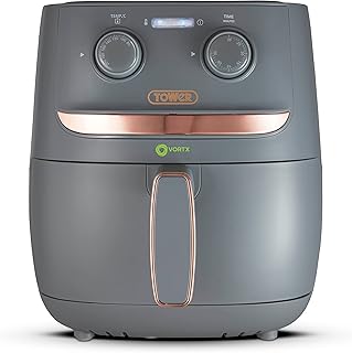 Tower, T17126GRY, Vortx Air Fryer with Manual Controls, 1500W, 3.8L, Grey