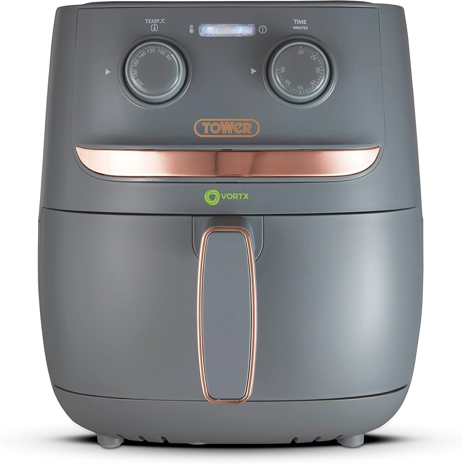 Tower, T17126GRY, Vortx Air Fryer with Manual Controls, 1500W, 3.8L, Grey-0