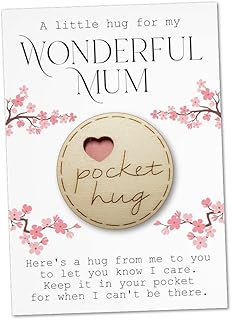 Maise & Rose Pocket Hug For Mum Token | Gift For Mum | Thinking Of You | Miss You | Pocket Hug From Daughter | Cheer Up Gift | Letterbox Gift From Son | Get Well Soon | TKM