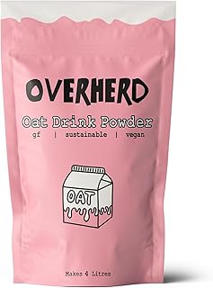 Overherd Powdered Oat Milk (4L), Vegan Coffee Creamer for Tea & Coffee, Gluten-Free & Dairy Free Milk, Ideal for Travel, Festivals, Camping