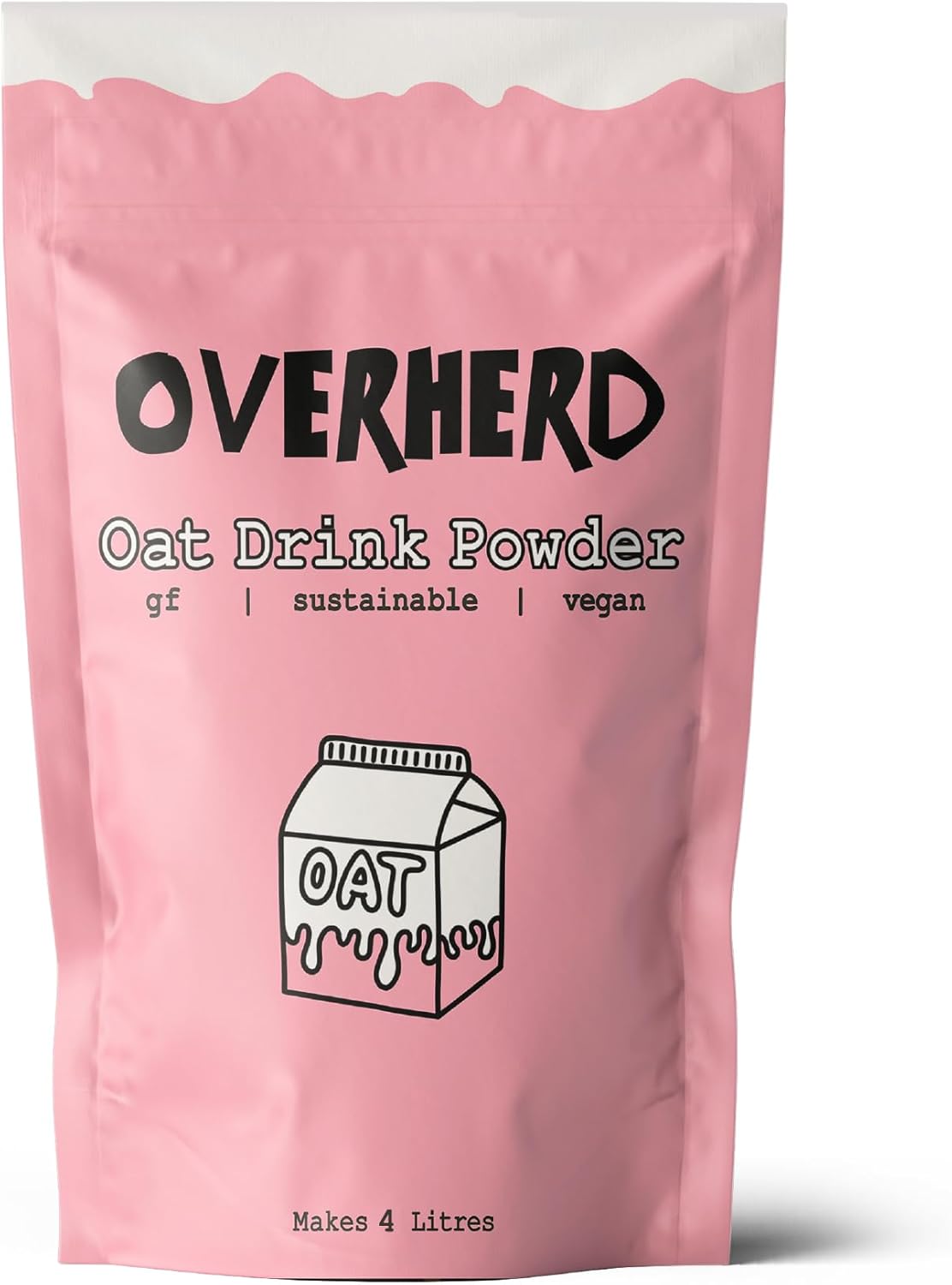 Overherd Powdered Oat Milk (4L), Vegan Coffee Creamer for Tea & Coffee, Gluten-Free & Dairy Free Milk, Ideal for Travel, Festivals, Camping-0