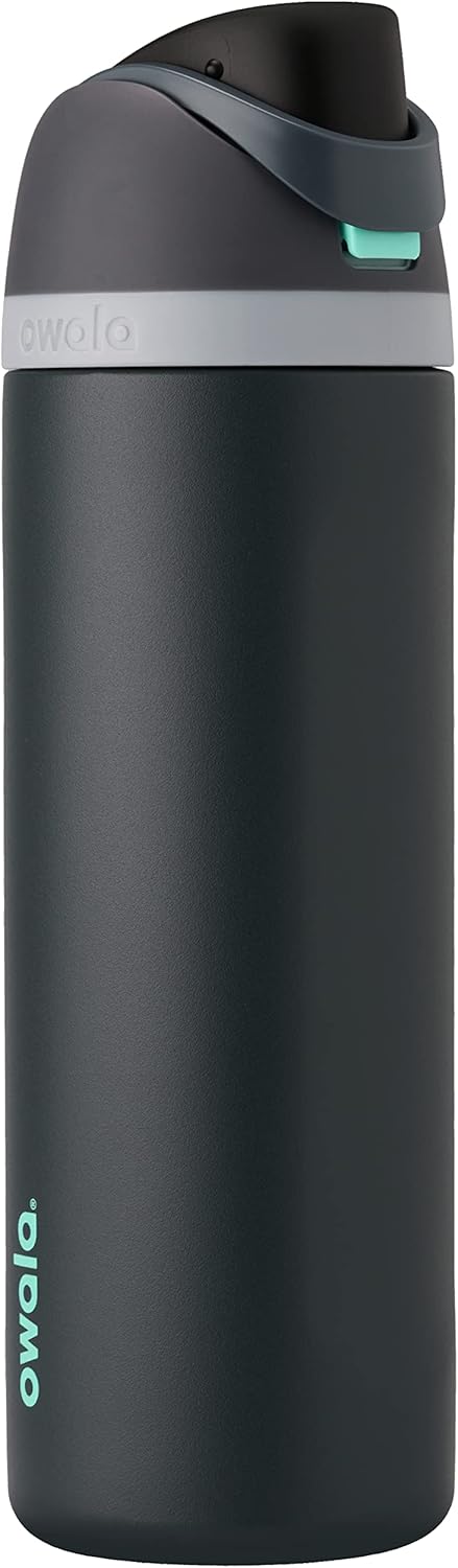 Owala FreeSip Insulated Stainless Steel Water Bottle with Straw for Sports and Travel, Leak Proof, BPA-Free, 700ml, Foggy Tide-0