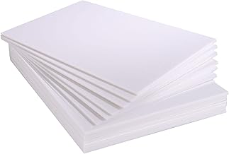 ASelected 10 Pack A3 (420 x 297mm) Foam Board, 5mm Thick Polystyrene Foam Sheet for Model Making, Mounting Photos, Presentations, Arts and Crafts Projects (White)