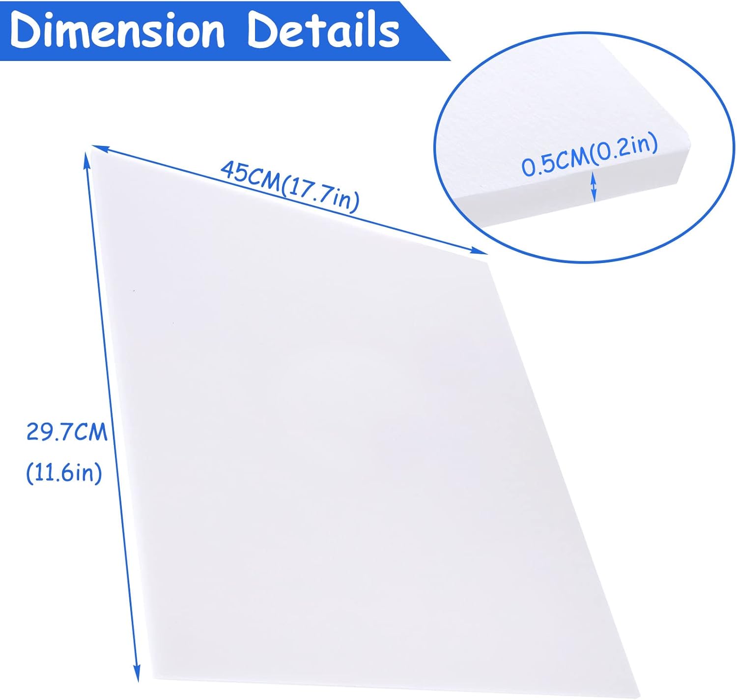 ASelected 10 Pack A3 (420 x 297mm) Foam Board, 5mm Thick Polystyrene Foam Sheet for Model Making, Mounting Photos, Presentations, Arts and Crafts Projects (White)-1