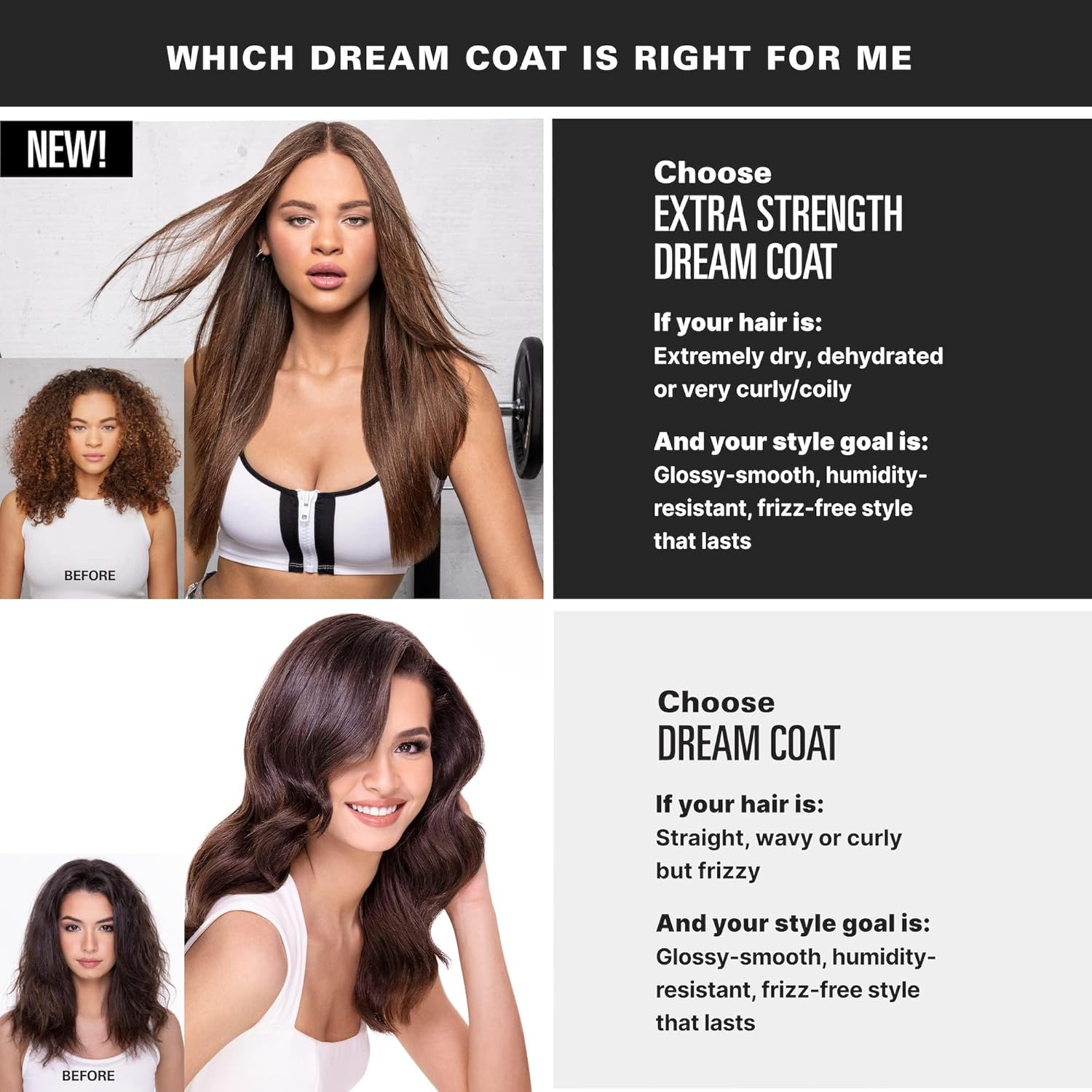 COLOR WOW Extra Strength Dream Coat, powerful, ultra moisturizing, anti humidity treatment for extremely frizz prone hair; glassy smooth, straight + frizz resistant styles for up to 3-4 washes-4