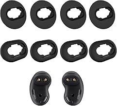 EarBuds Ear Tips 4 Pairs Silicone Black Small and Large Size Wireless Bluetooth Headphones Earbuds Sets Anti-Slip Replacement Earbuds Accessories Compatible with Samsung Galaxy Buds Live Earphones