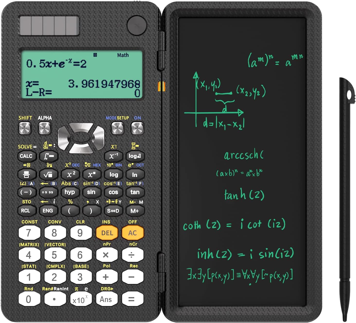 NEWYES Engineering Scientific Calculator with Writing Tablet, 417 Function with Solar Battery, Professional Upgraded 991ES Plus Calculator Portable Notepad Back to School Supplies for Student, Teacher-0