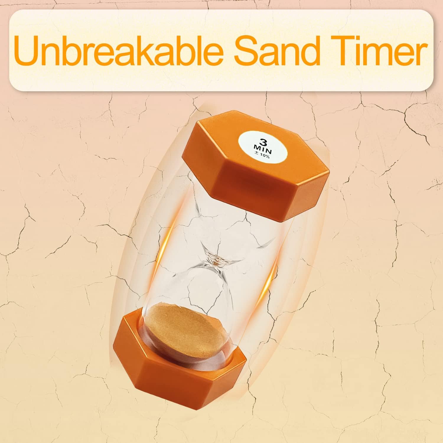 Hourglass Sand Timer, Sand Timer, Coloured Sand Timers for Children, Kitchen Timer Child Game Toy, Toothbrush Timer Sandglass, Home Office Decoration, 3 Minutes, Orange-4