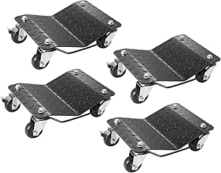 VEVOR Wheel Dolly, 2722 kg Car Moving Dolly, Wheel Dolly Car Tire Stake Set of 4 Piece, Heavy-duty Car Tire Dolly Cart Moving Cars, Trucks, Trailers, Motorcycles, and Boats