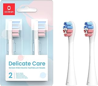 Oclean Replacement Toothbrush Heads for Kids, Compatible with all Oclean Electric Handles, FDA Approved (2 Pack) – White