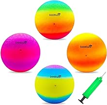 Beetwo Kickball, Softball, Soccer, 8.5 Inches, Set of 4, Multicoloured