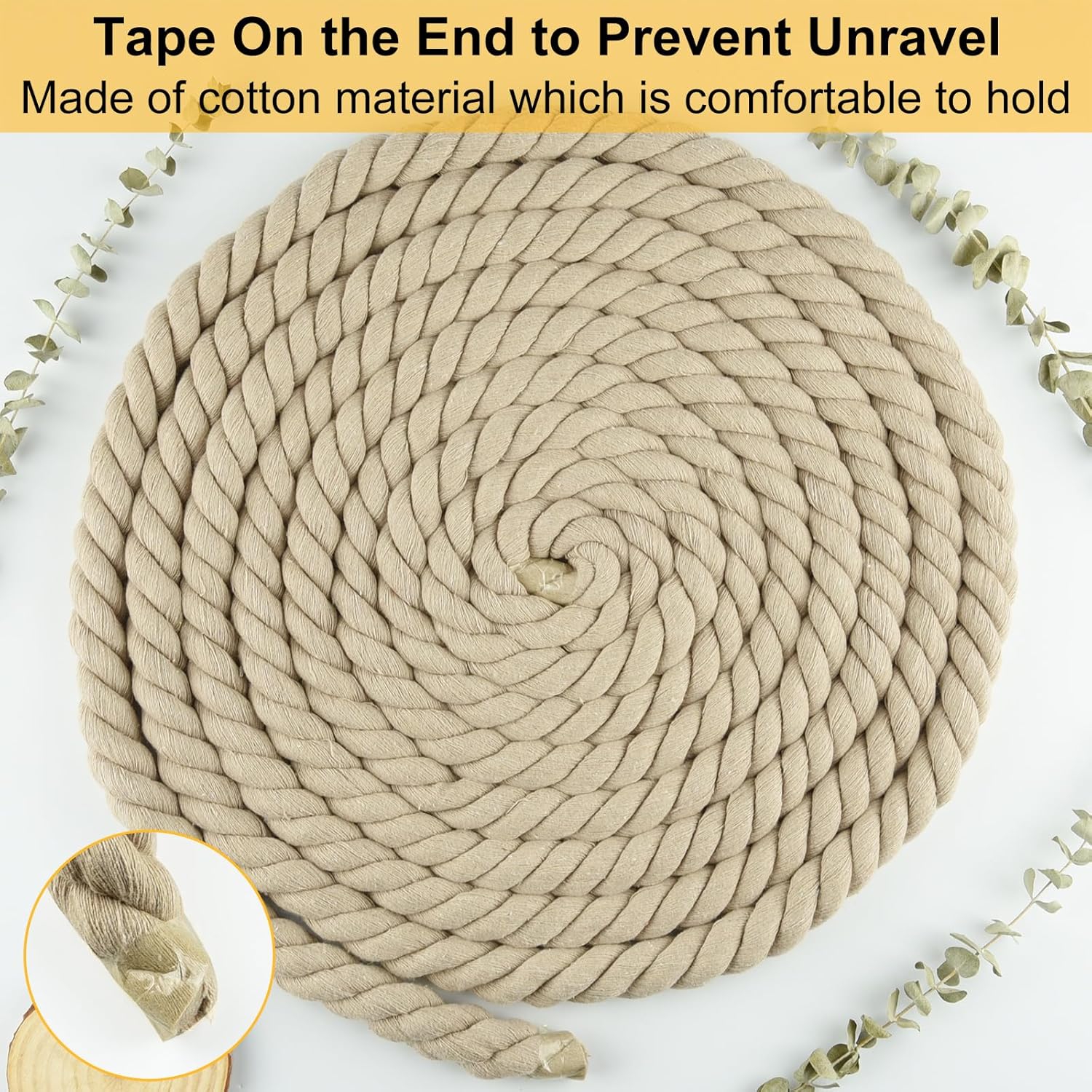 NEBURORA 20FT Tug of War Rope for Kids and Adults Outdoor Games Field Day Family Reunion Summer Outside Yard Backyard Lawn Camping Picnic Carnival Party Games Khaki-3