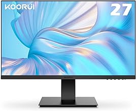 KOORUI 27 Inch FHD Monitor, Computer Monitor(1080P, 75HZ, HDMI+VGA, 99% SRGB, 5ms Response, Eye Care) Virtually Borderless Design Display Monitor