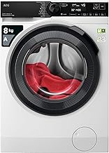 AEG 9000 Series Washing Machine LFR94846WS, AbsoluteCare, PowerCare, Softwater help clothes last longer and providing superior colour protection, WiFi Connected, 8kg Load, 1400rpm Spin, Energy Class A