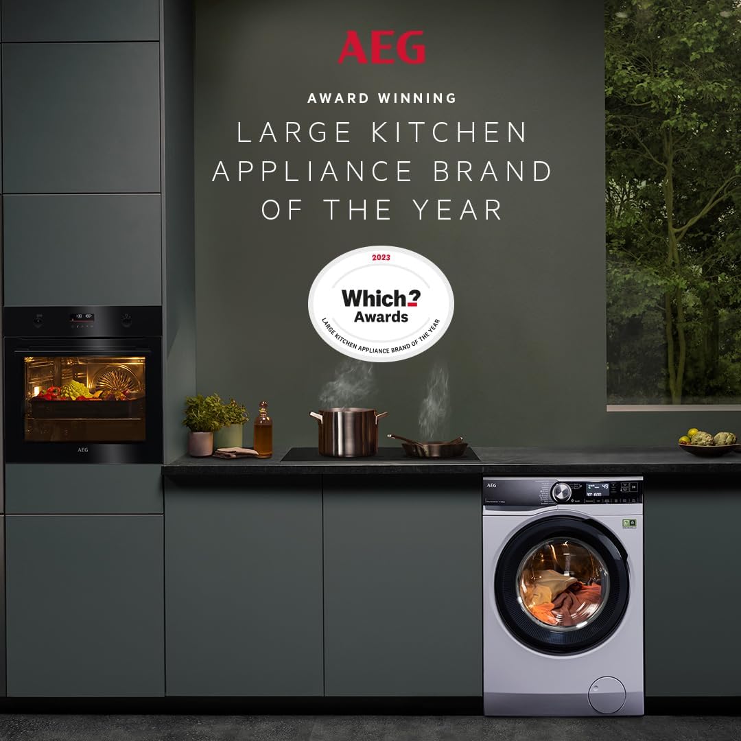 AEG 9000 Series Washing Machine LFR94846WS, AbsoluteCare, PowerCare, Softwater help clothes last longer and providing superior colour protection, WiFi Connected, 8kg Load, 1400rpm Spin, Energy Class A-8