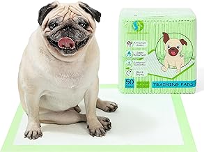 Puppy Training Pads with Sticky Tabs, 56 x 56cm Dog Pee Pad 50 Count with Anti-Slip Adhesive for Potty, 100% Leak-Proof Super Absorbent Quick-Dry