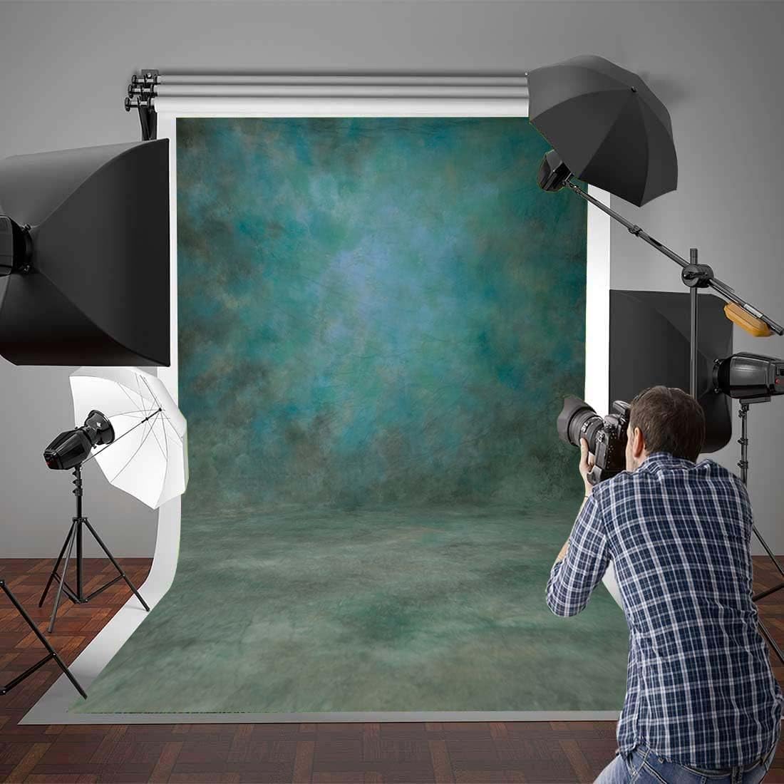 5x7ft Abstract Photography Backdrop Microfiber Retro Green Portrait Photography Photo Background Studio Props (5X7FT)-4