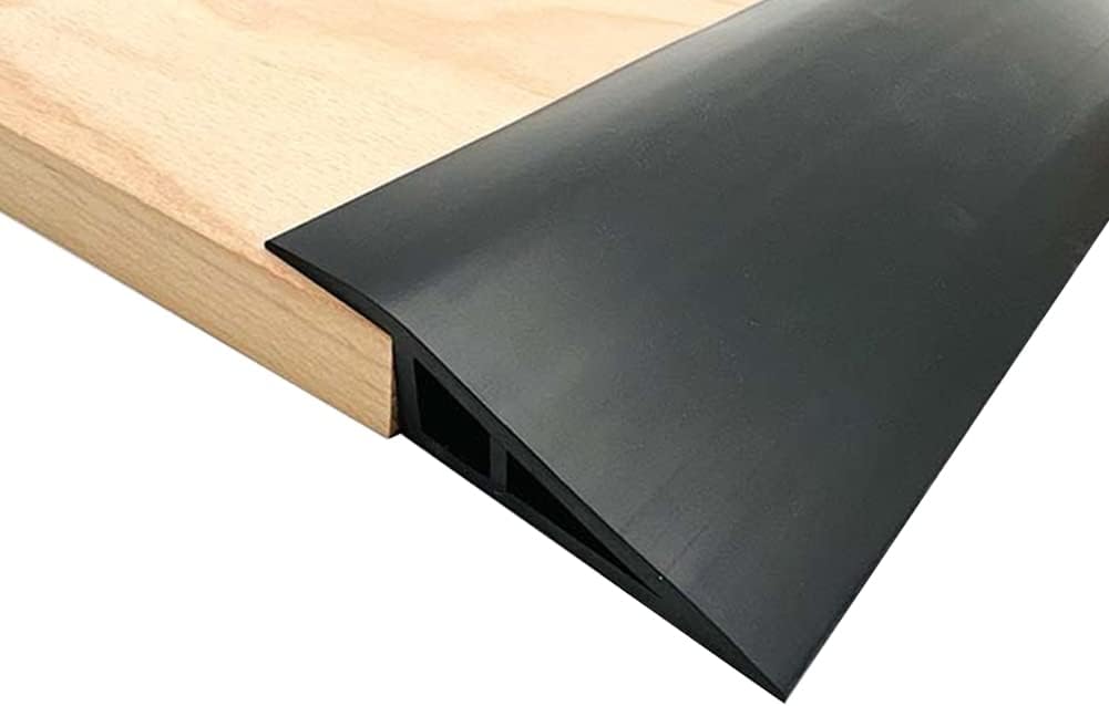 2M PVC Rubber Wheelchair Ramp Self Adhesive,Threshold Reducer,Door Floor Threshold Transition Strip,Butt Up Threshold-Moldings Trim for Doorways Carpet Floor Tile Edge Scooter(1.5cm,Black)-0