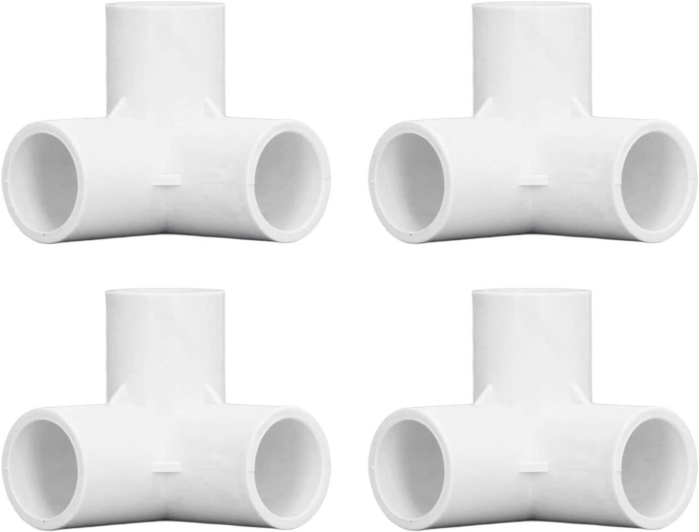 3 Way Pipe Fittings, 3 Way PVC Pipe Fittings, Elbow Joint Plastic Right Angle Tee Corner Connector 20mm Inner Diameter 10PCS for, 3 Way Pipe Fittings (White)-5