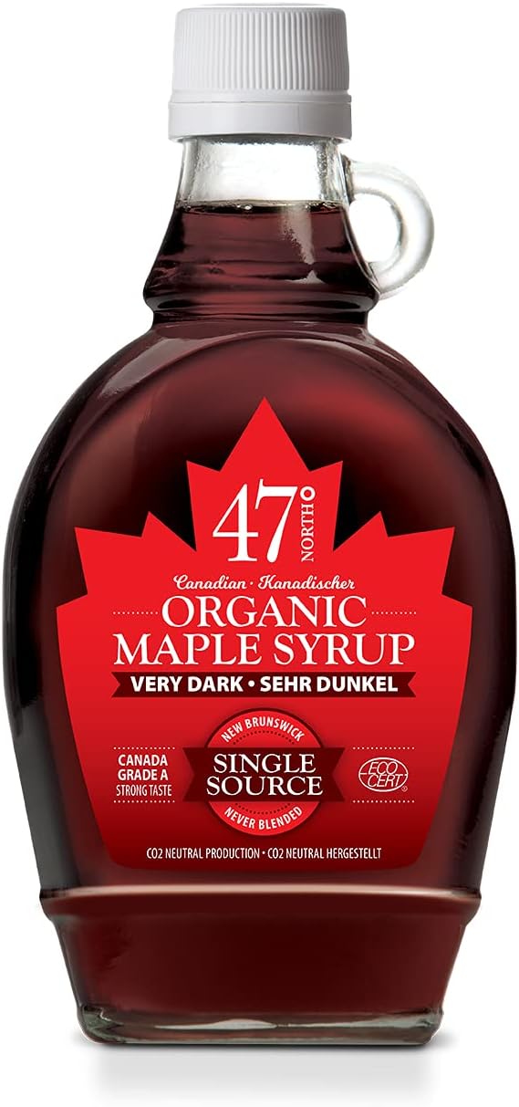 47° North Single Source Organic Canadian Maple Syrup Grade A (250g, Very Dark)-0