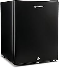 Subcold Aire40 LED Mini Fridge | 40L Table Top Fridge | Quiet & Frost Free for Bedrooms & Hotels | Lockable with Solid door & interior LED light (Black)