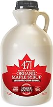 47° North Single Source Organic Maple Sryup Grade A Very Dark 1000ml Strong in taste, perfect for baking, barbeque & coffee!