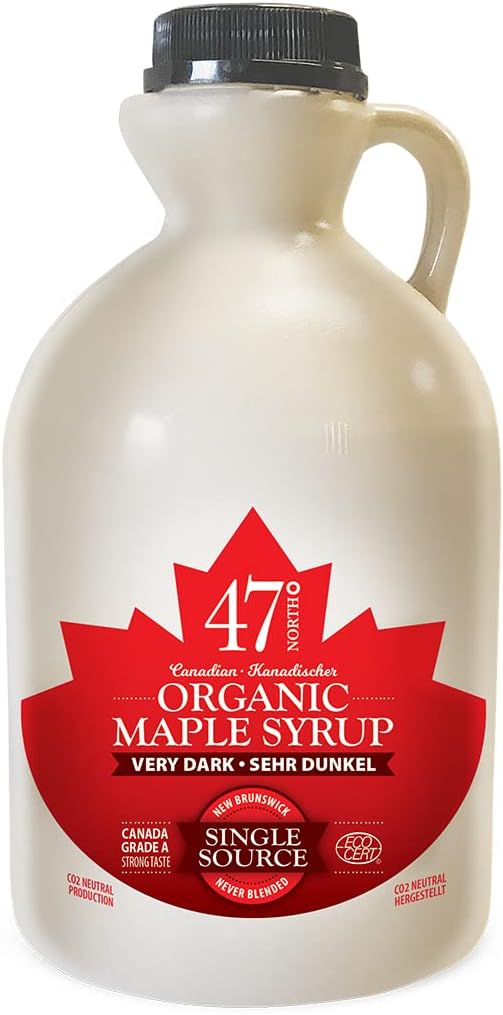 47° North Single Source Organic Maple Sryup Grade A Very Dark 1000ml Strong in taste, perfect for baking, barbeque & coffee!-0