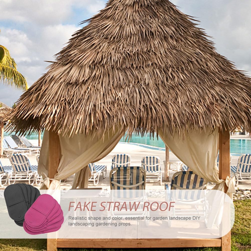 DOITOOL Straw Roof Thatch, Grass Roof, Palm Thatch Roll, Artificial Straw Roll for Garden Patio Party Tiki Bar Decorations-5