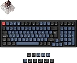 Keychron K4 Pro QMK/VIA Custom Wireless Mechanical Keyboard, Hot-swappable 96% ISO-UK-Layout Programmable RGB LED Backlit Brown Switch, Bluetooth/USB-C Wired Gaming Keyboard for Mac Windows Linux