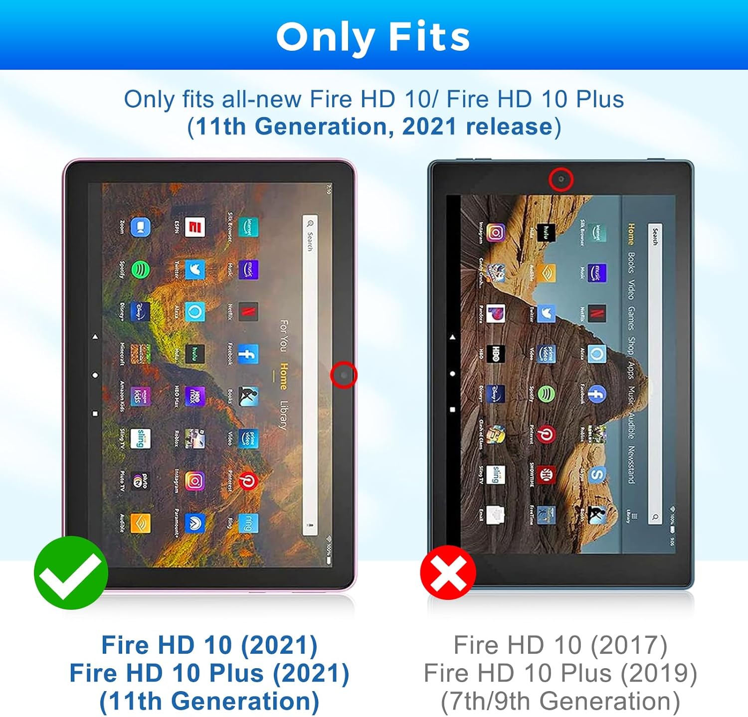 Whioltl [2 Pack Tempered Glass Film for Fire HD 10 and Fire HD 10 Plus 10.1" (11th generation, 2021), Clear Screen Protector Compatible with Fire HD 10 Kids/Fire HD 10 Kids Pro tablet, Anti-Scratch-1