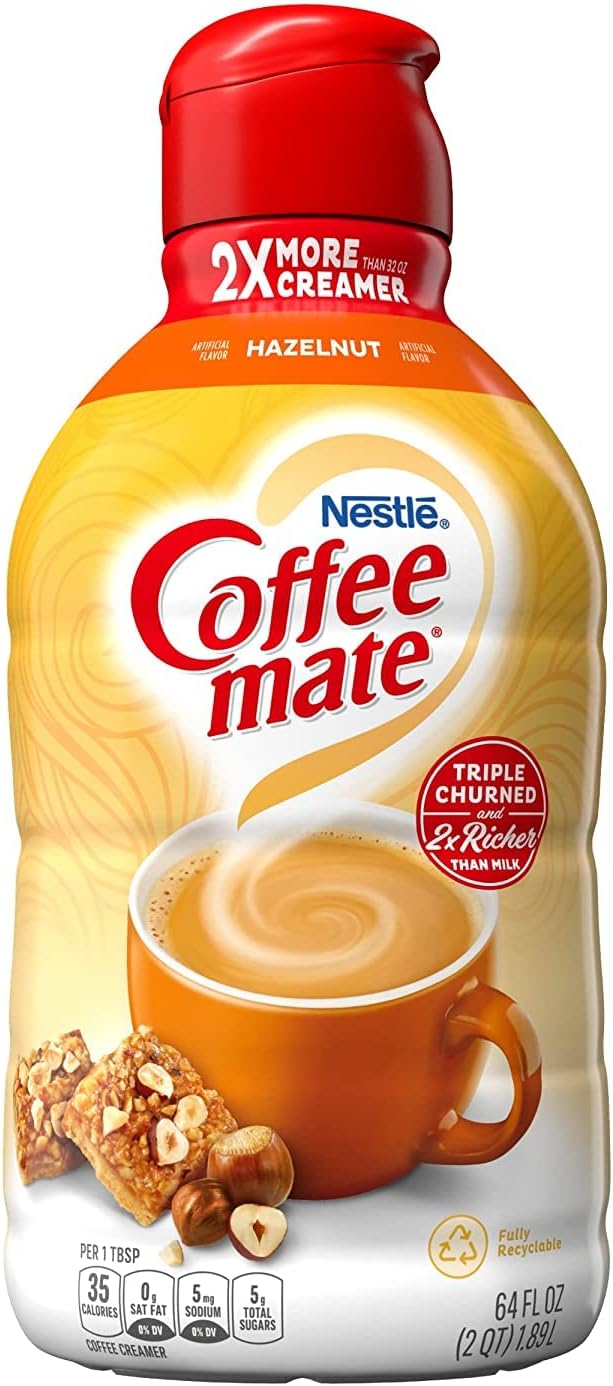 Nestle Coffee mate Hazelnut Liquid Coffee Creamer - 64 fl oz (1.89L)-0