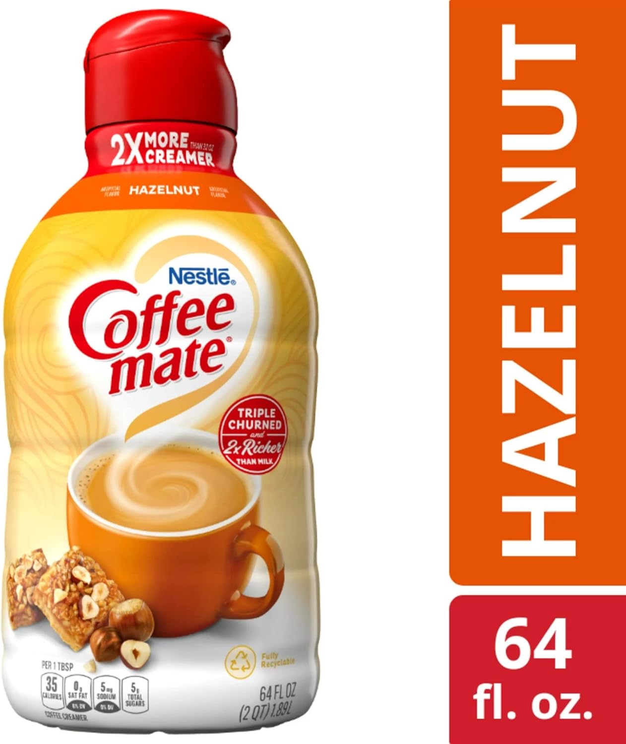 Nestle Coffee mate Hazelnut Liquid Coffee Creamer - 64 fl oz (1.89L)-4