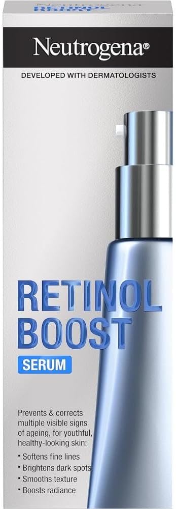 Neutrogena Retinol Boost Facial Serum (1x 30ml), Clinically-Proven Face Serum to Target the Visible Signs of Ageing, Facial Serum with Retinol for Brighter, Younger-Looking Skin-0