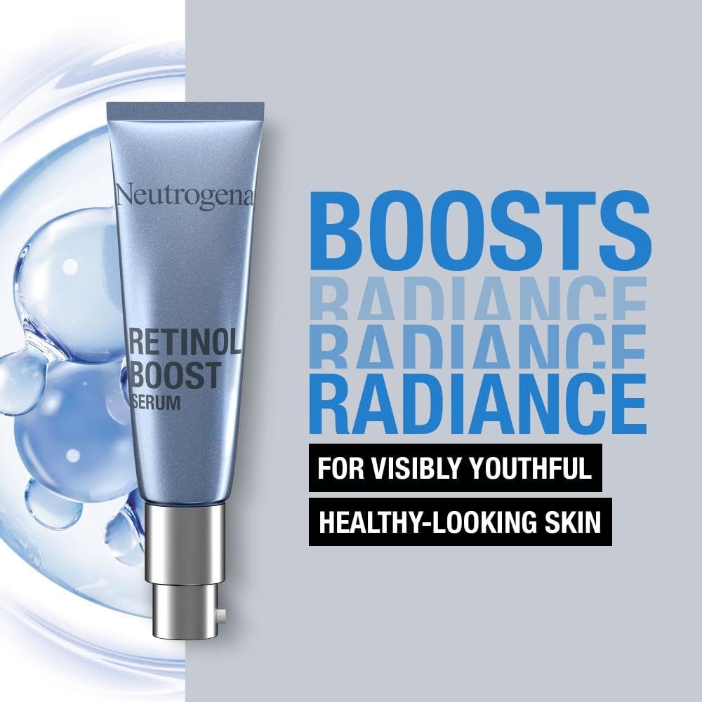 Neutrogena Retinol Boost Facial Serum (1x 30ml), Clinically-Proven Face Serum to Target the Visible Signs of Ageing, Facial Serum with Retinol for Brighter, Younger-Looking Skin-1