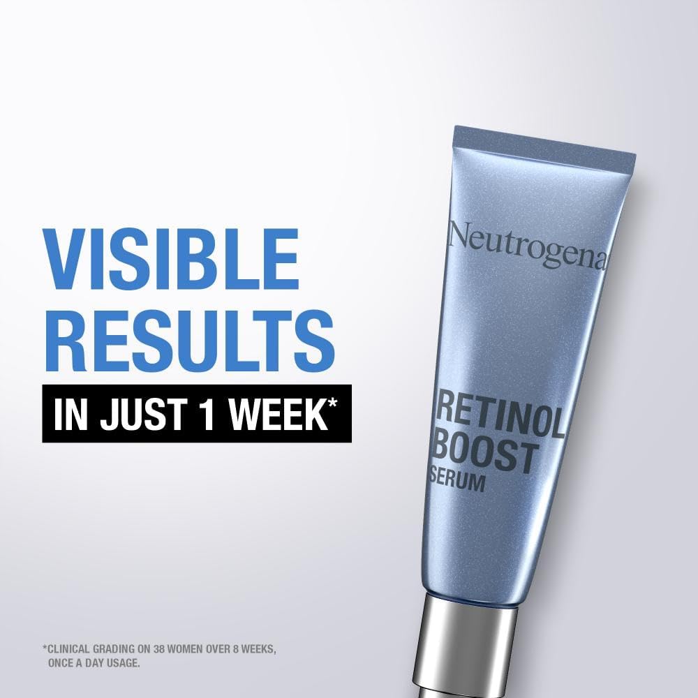 Neutrogena Retinol Boost Facial Serum (1x 30ml), Clinically-Proven Face Serum to Target the Visible Signs of Ageing, Facial Serum with Retinol for Brighter, Younger-Looking Skin-5